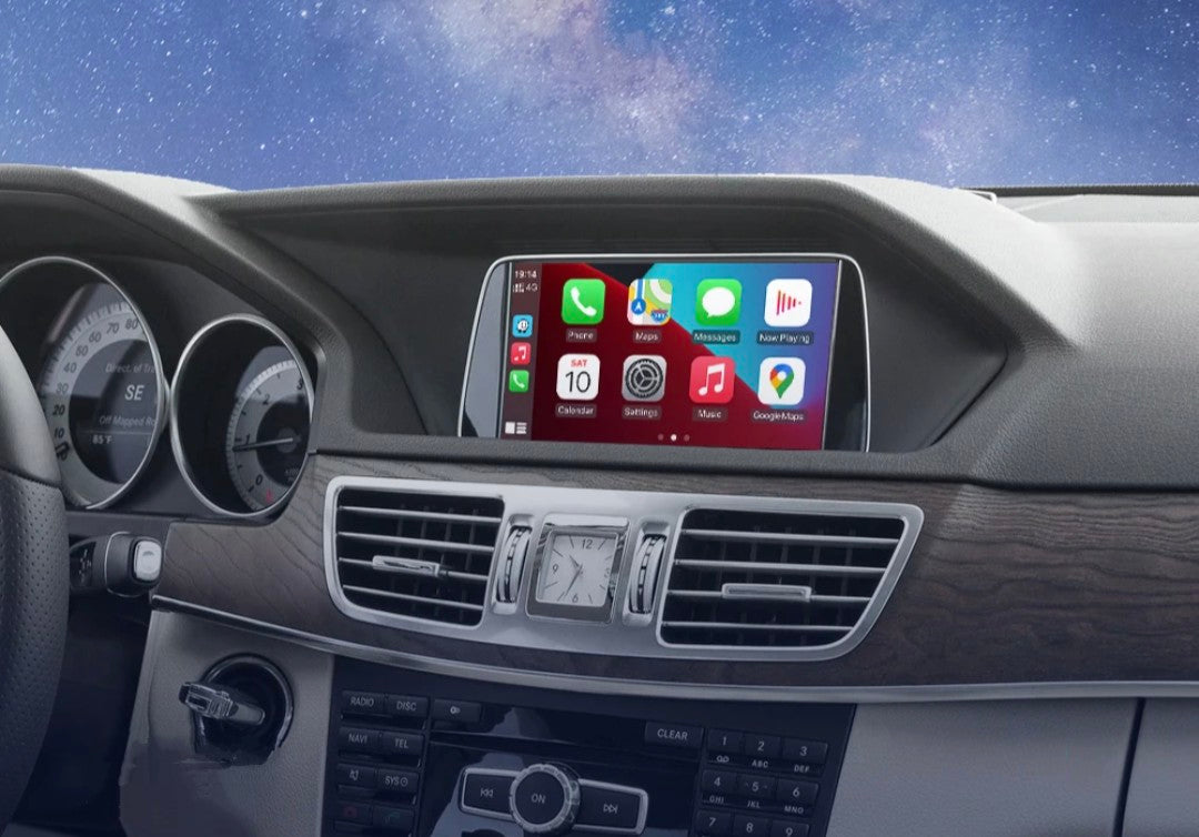 Wireless Apple CarPlay/AndroidAuto retrofit kit for Mercedes E-Class W212 (2008-2015)