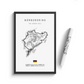 Car poster track of the Nurburgring Nordschleife | Wall art for your interior decoration
