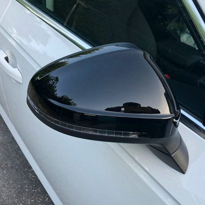 Glossy black mirror covers for Audi A5 B9 (2017 to 2024)