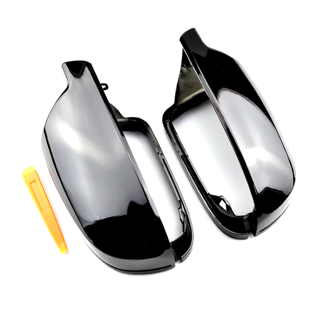 Glossy black mirror caps for Audi A4 B8 and B8.5 (2007 to 2016)