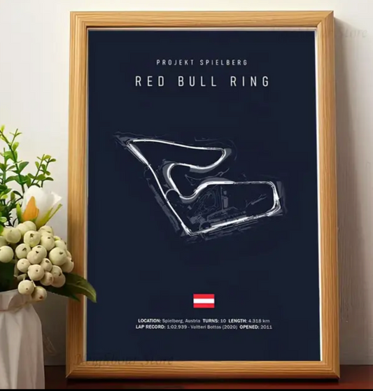 Car poster track of the Red Bull Ring | Wall art for your interior decoration