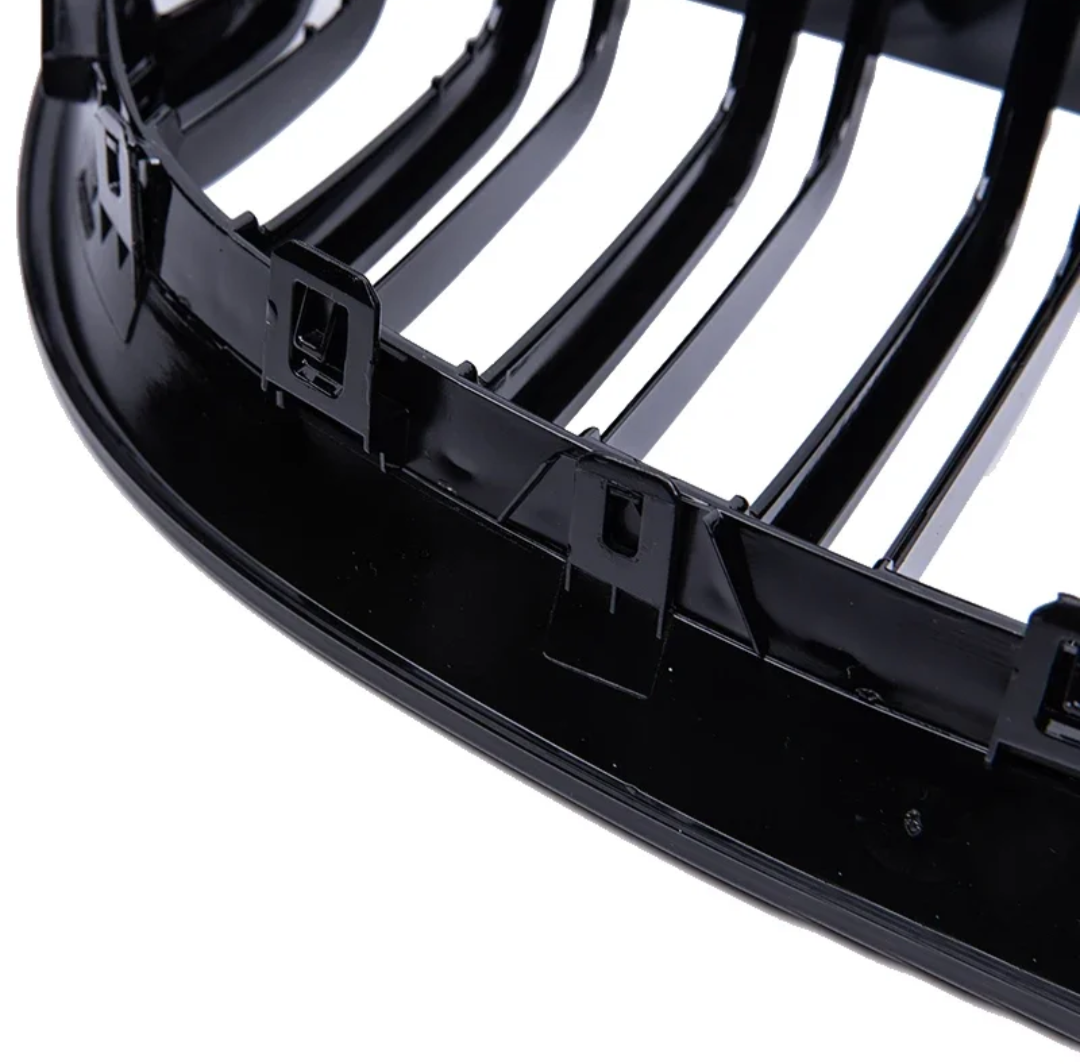 Black front kidney grilles M5 Competition-look for BMW 5 Series E60 (2003 to 2010)