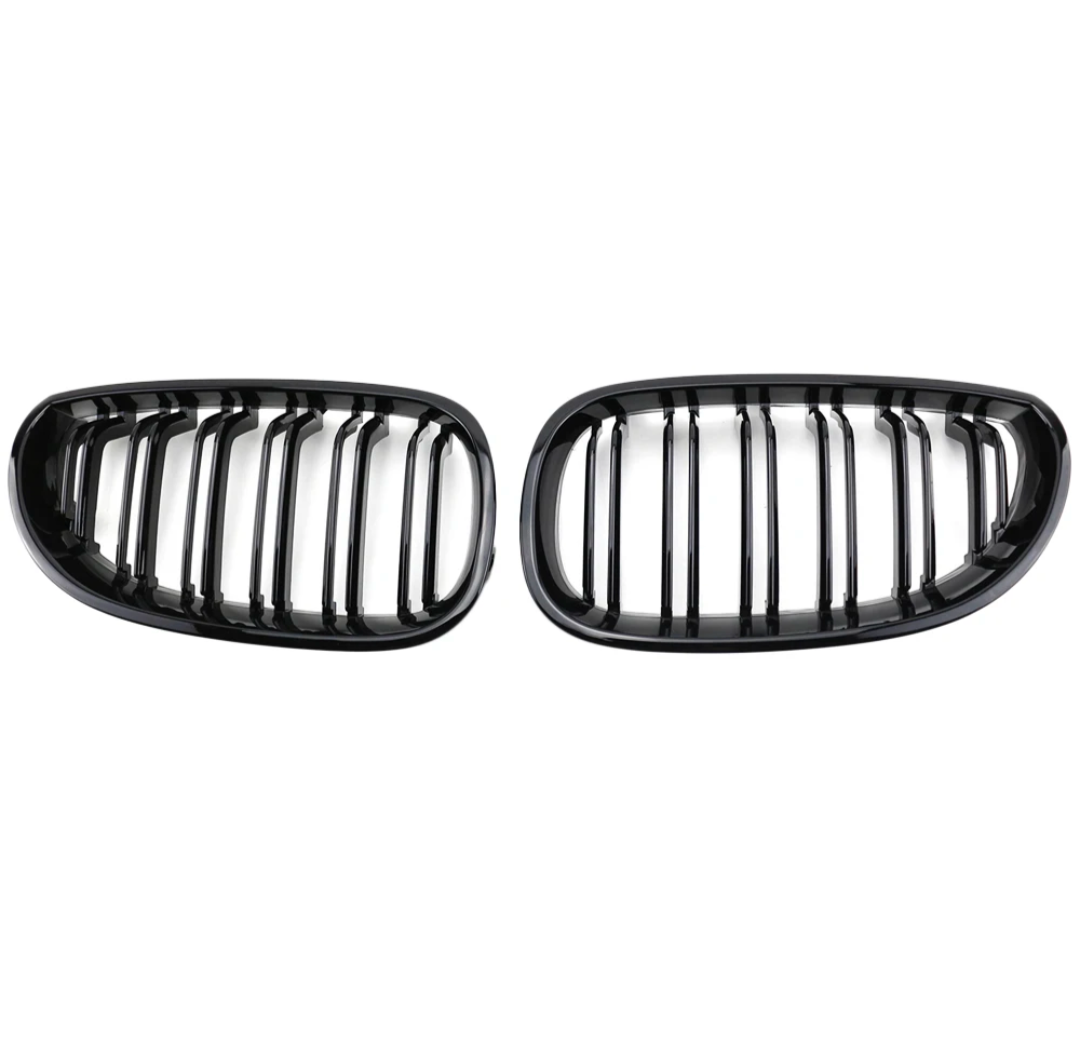 Black front kidney grilles M5 Competition-look for BMW 5 Series E60 (2003 to 2010)