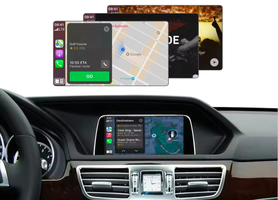 Wireless Apple CarPlay/AndroidAuto retrofit kit for Mercedes E-Class W212 (2008-2015)