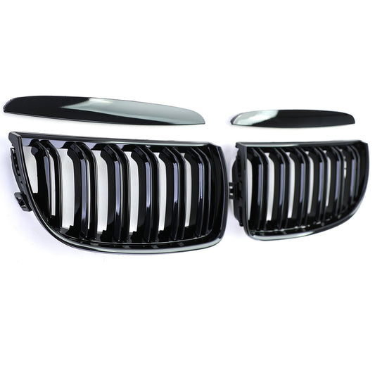 Black Front Kidney Grilles M3-look for BMW 3 Series E90 E91 (2006 to 2012)