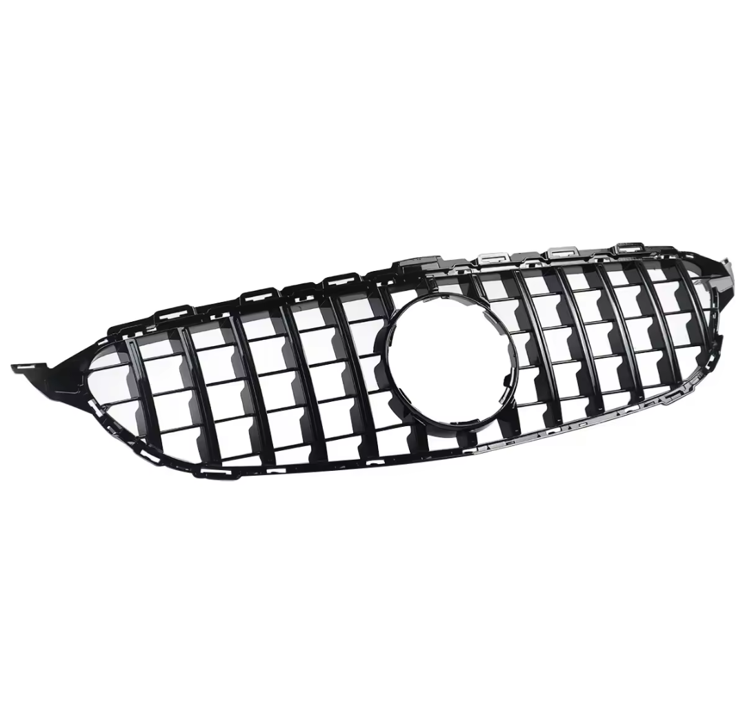 Black Front Panamericana AMG GTR grille for Mercedes C-Class W205 (2014 to 2018)