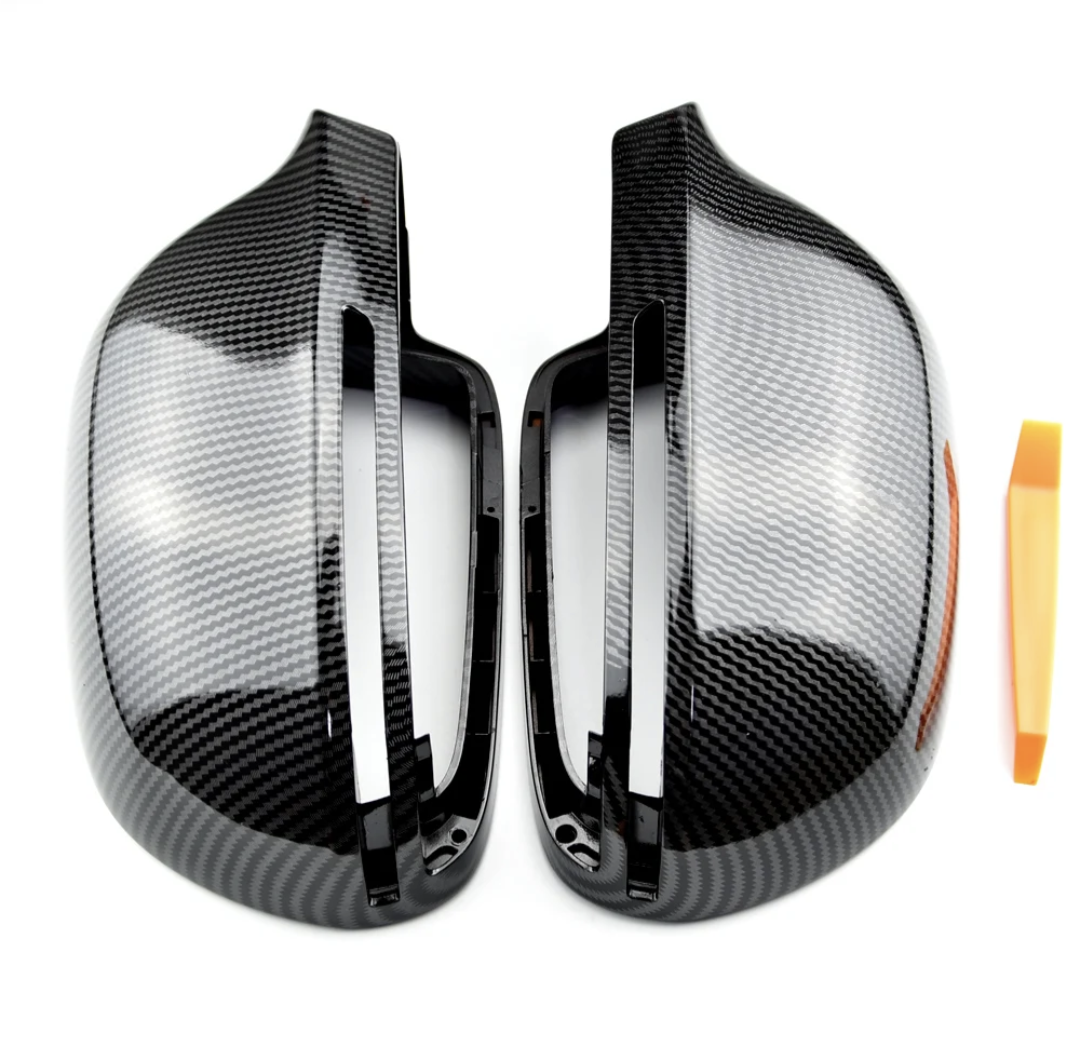 Carbon fiber mirror caps for Audi A4 B8, B8.5 - 2008 to 2016