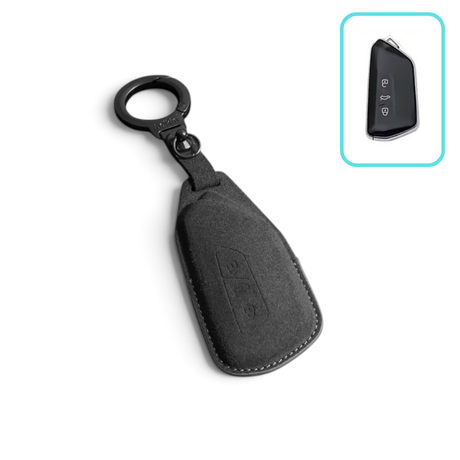 Alcantara Volkswagen Key Case – Protective Key Fob Cover VW Polo Golf Jetta Touareg T-Roc Tiguan