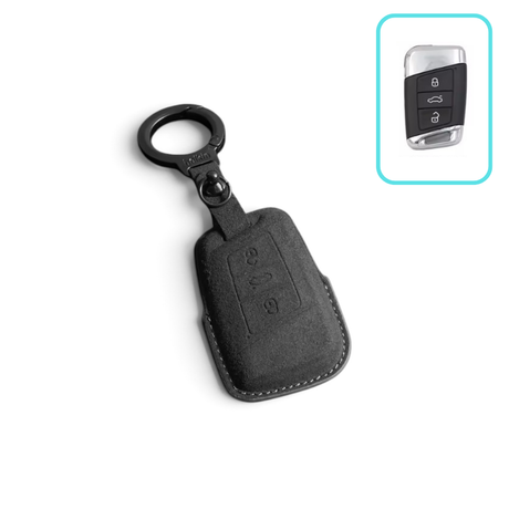 Alcantara Volkswagen Key Case – Protective Key Fob Cover VW Polo Golf Jetta Touareg T-Roc Tiguan