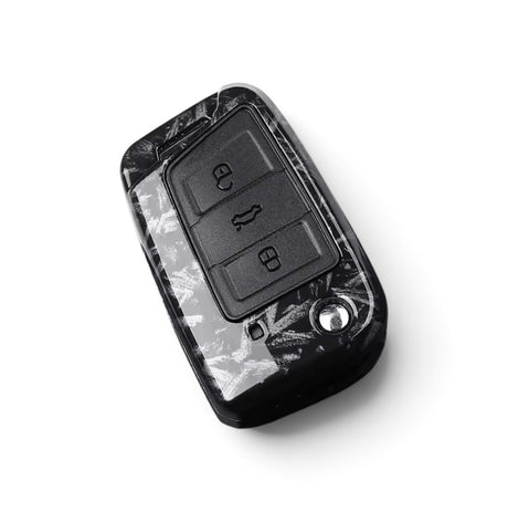 Carbon-Look Volkswagen Key Case – Protective Key Fob Cover For VW Key Cases Euro Premium Parts Forged Carbon Modern Key (Without Trunk Opening)